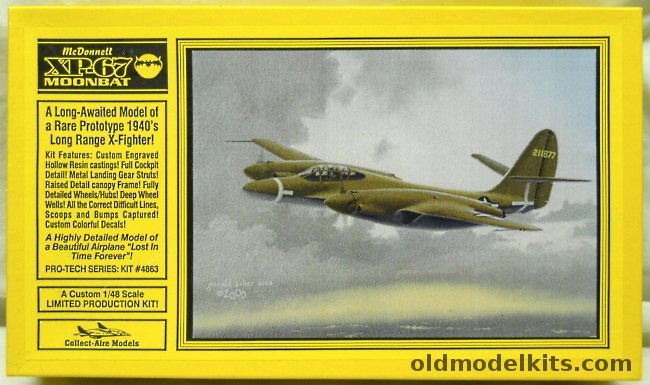 Collect-Aire 1/48 McDonnell XP-67 Moonbat, 4863 plastic model kit